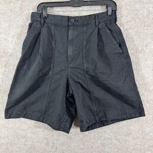 Everlane Organic Cotton Linen Way-High Shorts Womens 8 Black Hi Rise Minimalist